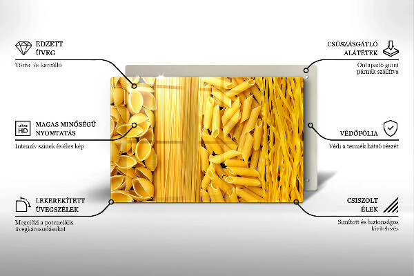 Szklana deska do kuchni Makaron