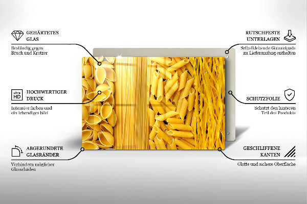 Szklana deska do kuchni Makaron