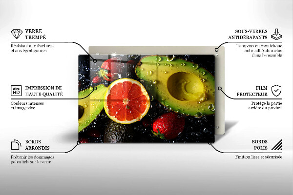 Szklana deska do kuchni Owoce i warzywa