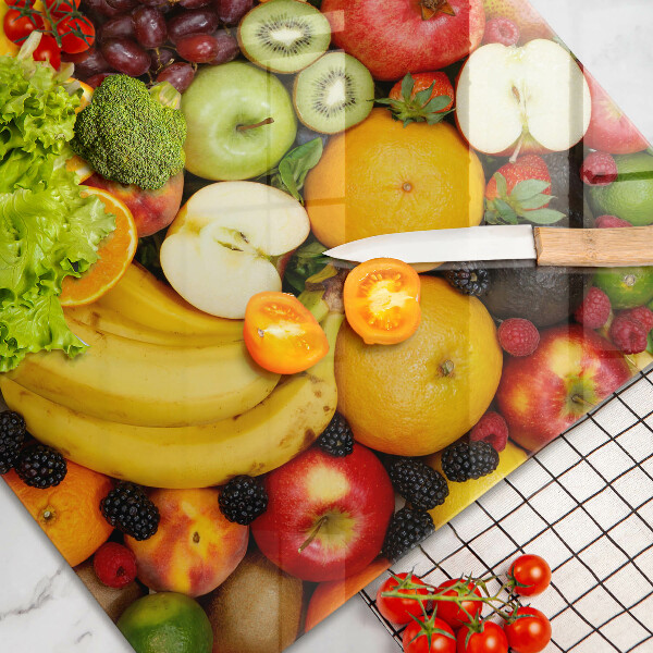 Szklana deska do kuchni Kolekcja owoców