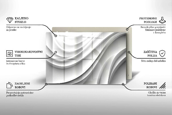 Szklana deska do kuchni Linie geometryczne