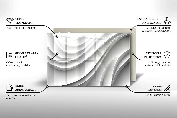 Szklana deska do kuchni Linie geometryczne