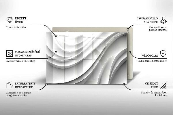 Szklana deska do kuchni Linie geometryczne