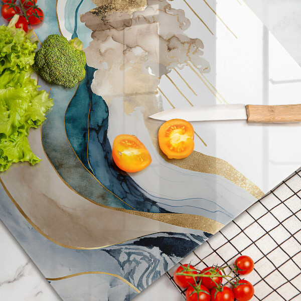 Szklana deska do kuchni Kolorowy marmur