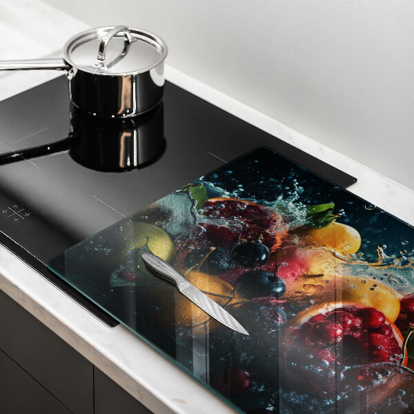 Szklana deska do kuchni Owoce w wodzie