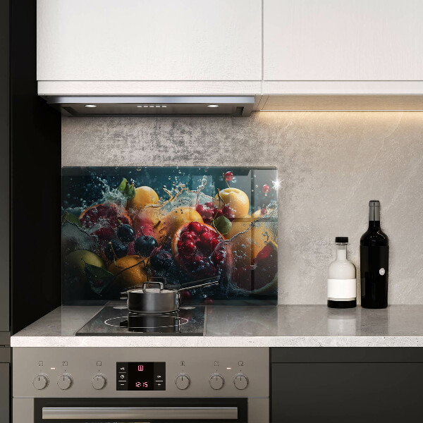 Szklana deska do kuchni Owoce w wodzie