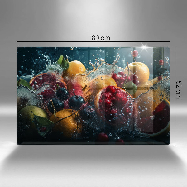 Szklana deska do kuchni Owoce w wodzie