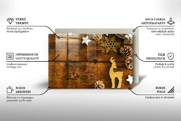 Szklana deska do kuchni Ozdoby świąteczne