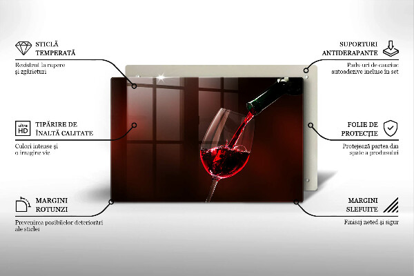 Szklana deska do kuchni Kieliszek wina
