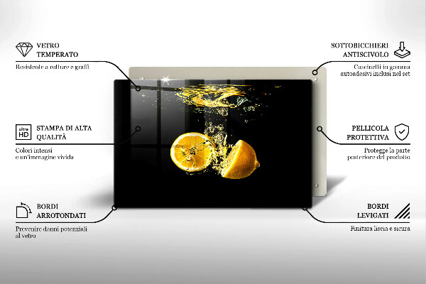 Deska do kuchni Soczyste owoce cytryny