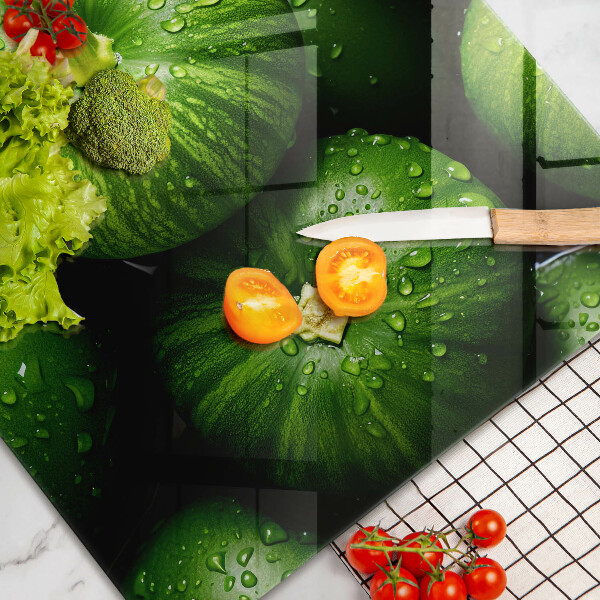 Szklana deska do kuchni Zielone dynie