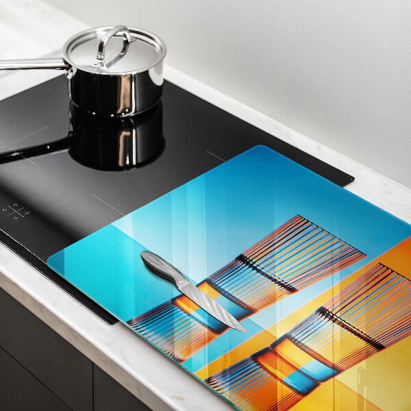 Szklana deska do kuchni Dwie szklanki wody