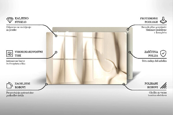 Szklana deska do kuchni Kremowe lody