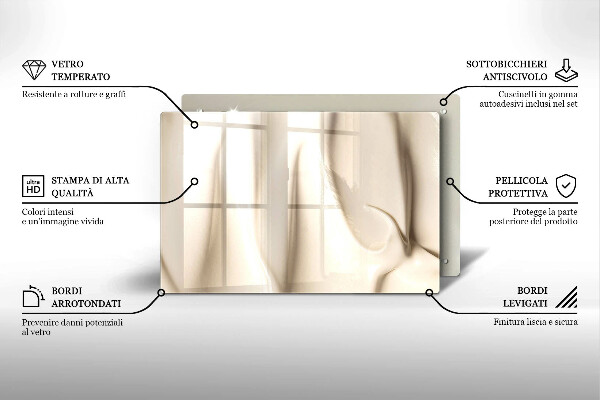 Szklana deska do kuchni Kremowe lody