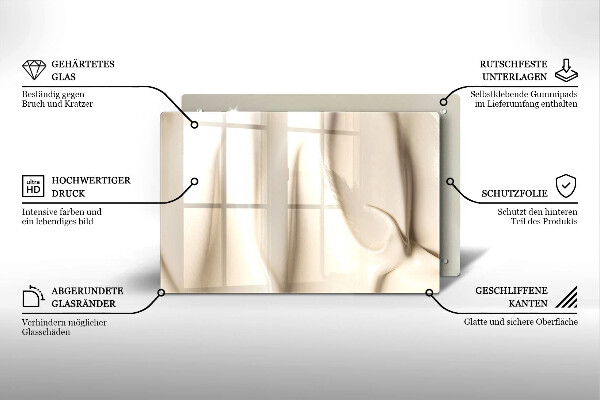 Szklana deska do kuchni Kremowe lody