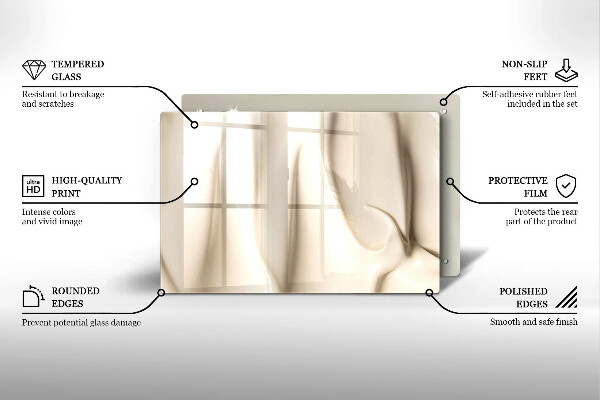 Szklana deska do kuchni Kremowe lody