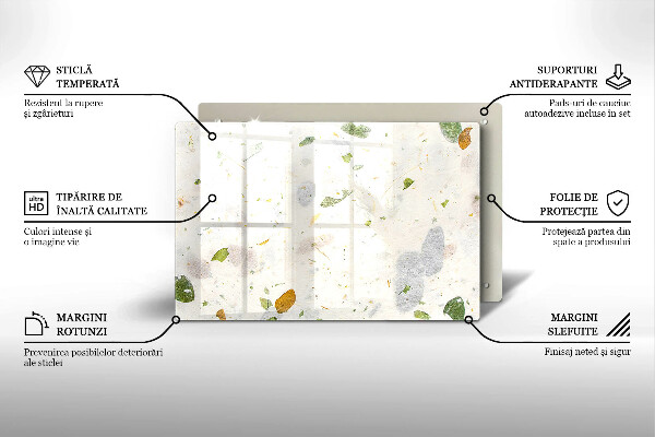 Szklana deska do kuchni Spadające liście