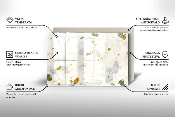 Szklana deska do kuchni Spadające liście