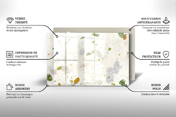 Szklana deska do kuchni Spadające liście