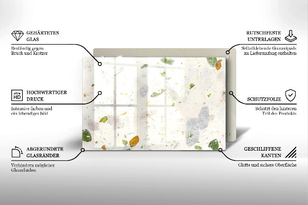 Szklana deska do kuchni Spadające liście
