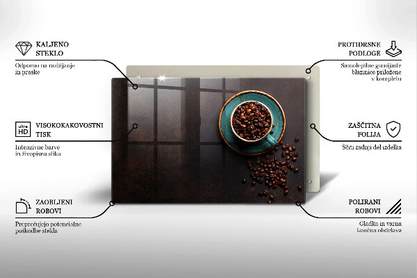 Deska do kuchni Filiżanka ziarna kawy