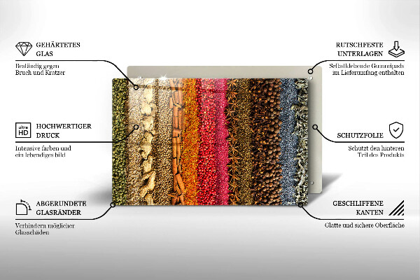 Deska do kuchni Kolorowe przyprawy