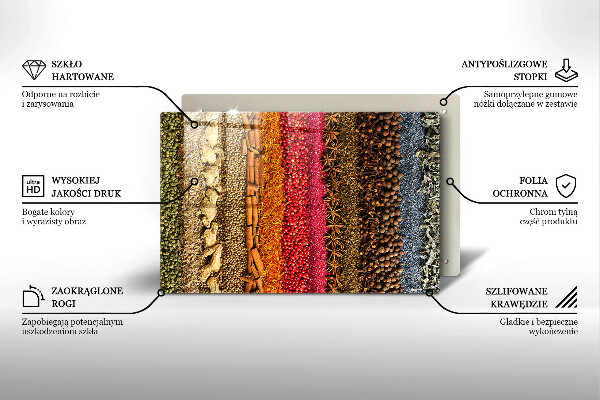 Deska do kuchni Kolorowe przyprawy