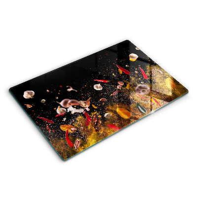 Szklana deska do kuchni Ostre przyprawy