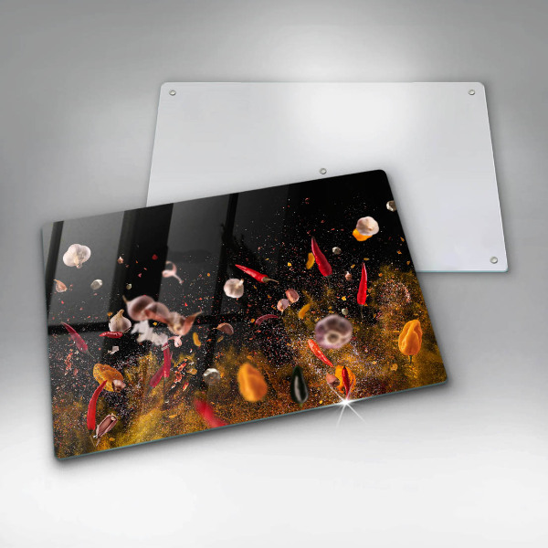 Szklana deska do kuchni Ostre przyprawy