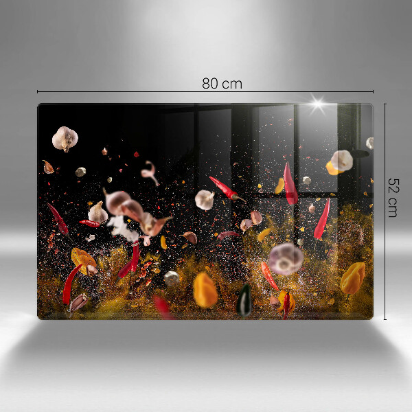 Szklana deska do kuchni Ostre przyprawy