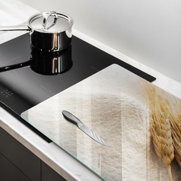 Szklana deska do kuchni Mąka i kłosy zboża