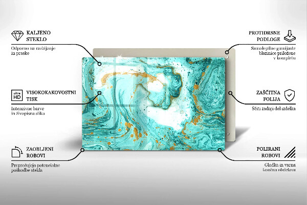 Deska do kuchni Błękitna abstrakcja
