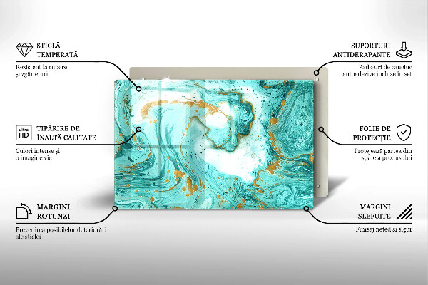 Deska do kuchni Błękitna abstrakcja