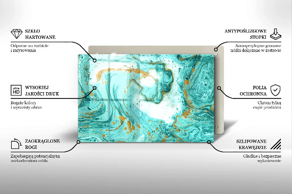 Deska do kuchni Błękitna abstrakcja