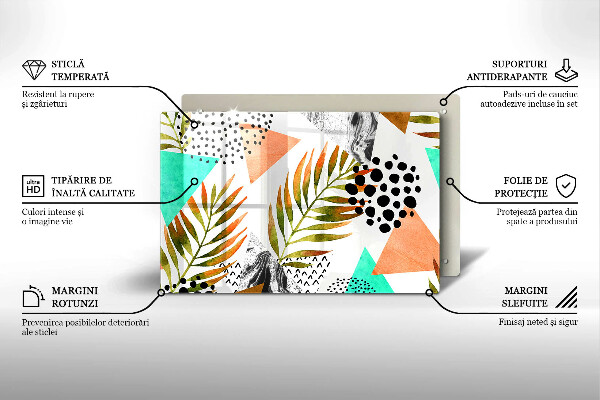 Deska do kuchni Wzór boho liście