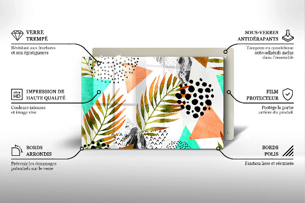 Deska do kuchni Wzór boho liście