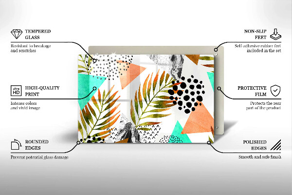 Deska do kuchni Wzór boho liście