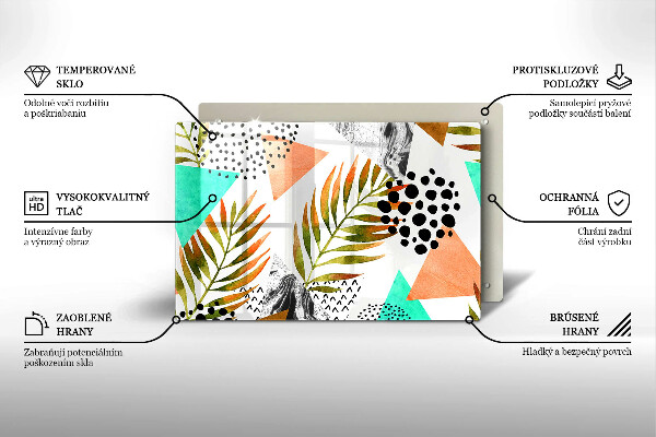 Deska do kuchni Wzór boho liście