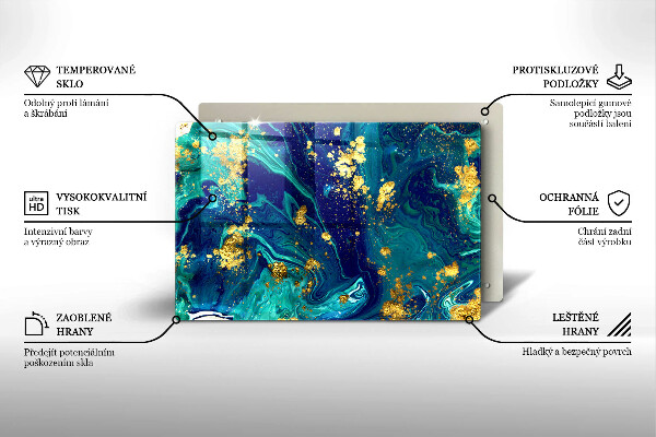 Deska do kuchni Abstrakcja ze złotem