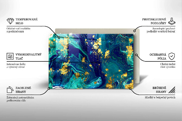 Deska do kuchni Abstrakcja ze złotem