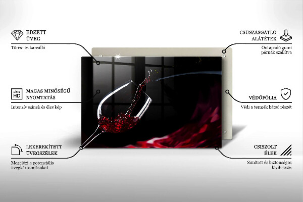 Deska do kuchni Kieliszek czerwone wino