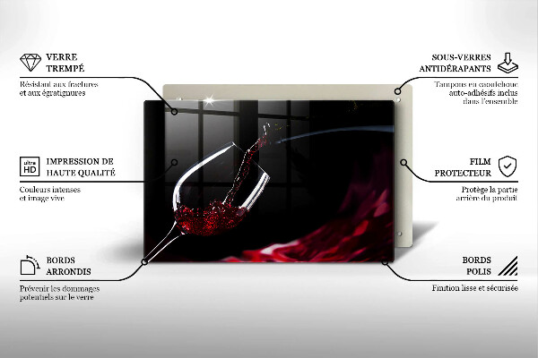 Deska do kuchni Kieliszek czerwone wino