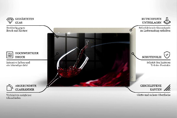 Deska do kuchni Kieliszek czerwone wino