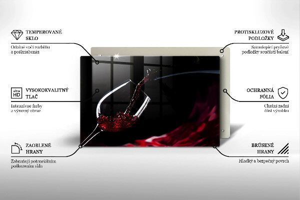 Deska do kuchni Kieliszek czerwone wino