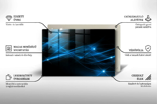 Deska do kuchni Abstrakcja niebieski dym