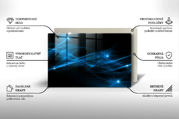Deska do kuchni Abstrakcja niebieski dym