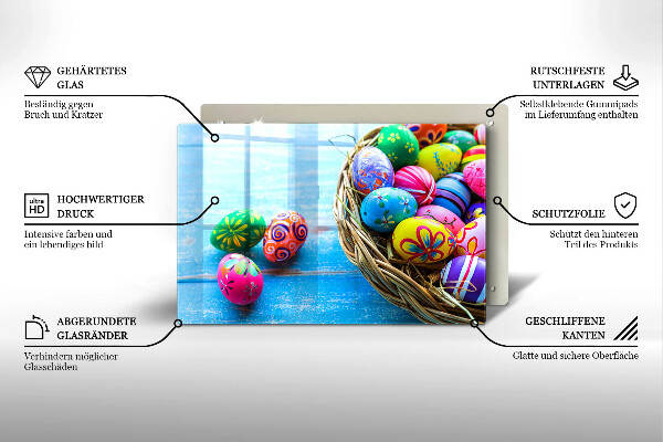 Deska do kuchni Wielkanocne jajka pisanki