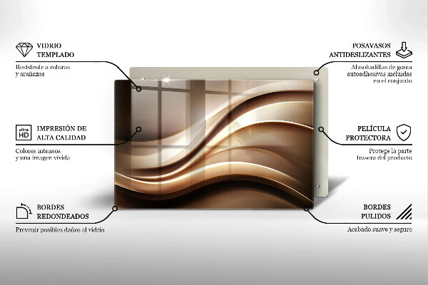 Deska do kuchni Abstrakcja łagodne linie