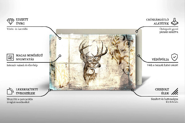 Deska do kuchni Ilustracja zwierzę jeleń