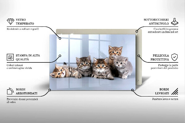 Deska do kuchni Słodkie małe kotki